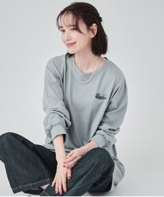 【洗える】サガラ刺繍オーバーサイズロンT