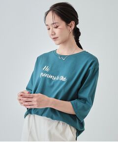 【UV】二の腕カバーにも USAコットンロゴTシャツ