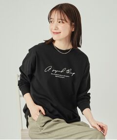 【洗える】プリントロングスリーブTシャツ