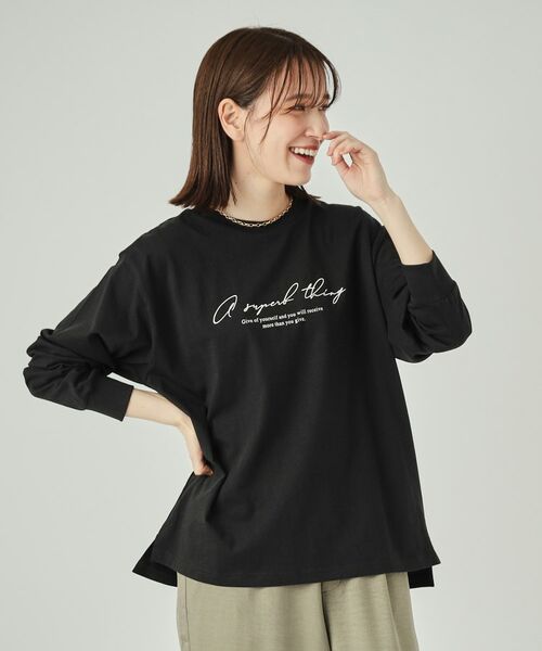 SHOO・LA・RUE / シューラルー カットソー | プリントロングスリーブTシャツ | 詳細6