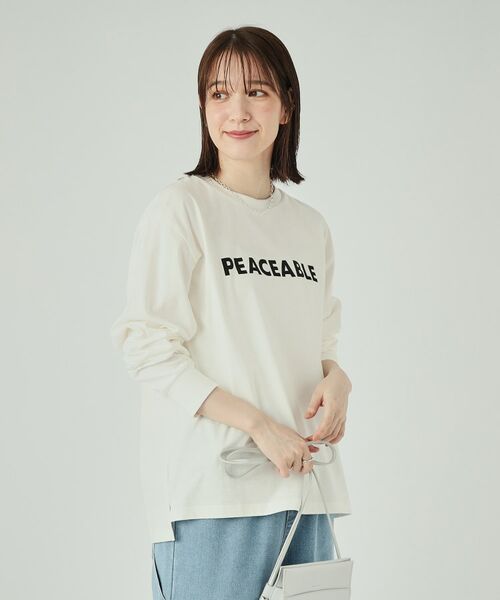 SHOO・LA・RUE / シューラルー カットソー | 【洗える】プリントロングスリーブTシャツ | 詳細9