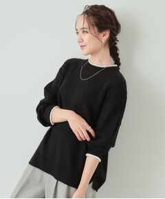 SHOO・LA・RUE / シューラルー ニット・セーター | 【洗える】インでもアウトでも 配色ダイヤ柄クルーネックニット