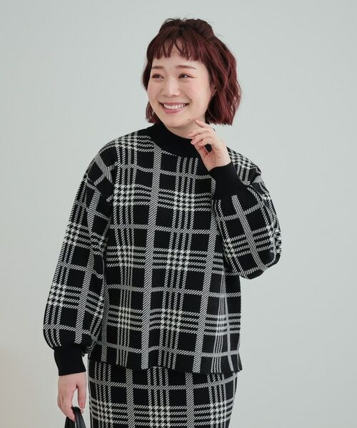 SHOO・LA・RUE / シューラルー ニット・セーター | 【洗える/セットアップ可】 着る度うっとり もちもちチェック柄ニット | 詳細22