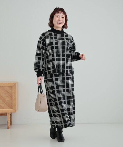 SHOO・LA・RUE / シューラルー ニット・セーター | 【洗える/セットアップ可】 着る度うっとり もちもちチェック柄ニット | 詳細23