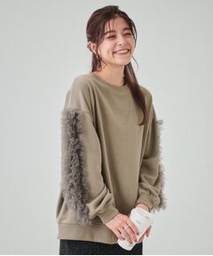 SHOO・LA・RUE / シューラルー カットソー | チュールスリーブやわらか裏毛トップス