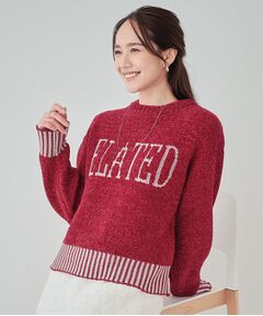 SHOO・LA・RUE / シューラルー ニット・セーター | 【S-LL】もちもち感がたまらない モールロゴリブ切替ニット