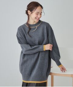 SHOO・LA・RUE / シューラルー チュニック | 【S-LL】バックロゴがアクセント もちもちやわらかニットチュニック