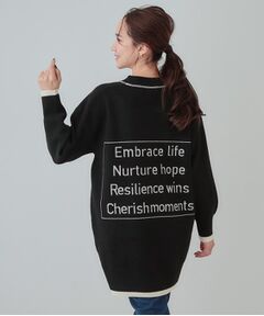 SHOO・LA・RUE / シューラルー チュニック | 【S-LL】バックロゴがアクセント もちもちやわらかニットチュニック