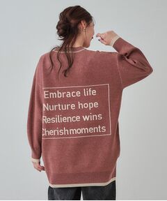 SHOO・LA・RUE / シューラルー チュニック | 【S-LL】バックロゴがアクセント もちもちやわらかニットチュニック