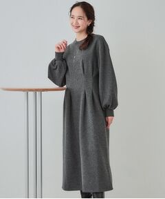 SHOO・LA・RUE / シューラルー ロング・マキシ丈ワンピース | 【S-LL/洗える】女性らしいシルエットを演出　あったか裏毛 ウエストタックワンピース