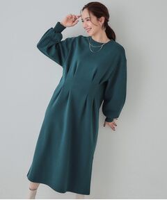 SHOO・LA・RUE / シューラルー ロング・マキシ丈ワンピース | 【S-LL/洗える】女性らしいシルエットを演出　あったか裏毛 ウエストタックワンピース