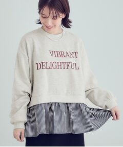 SHOO・LA・RUE / シューラルー スウェット | 【あったか】裾レイヤード風裏起毛スウェット