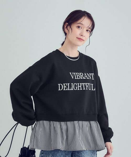 SHOO・LA・RUE / シューラルー スウェット | 【あったか】裾レイヤード風裏起毛スウェット | 詳細1