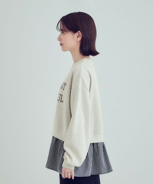 SHOO・LA・RUE / シューラルー スウェット | 【あったか】裾レイヤード風裏起毛スウェット | 詳細10