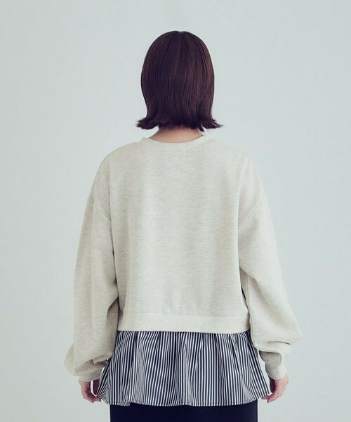 SHOO・LA・RUE / シューラルー スウェット | 【あったか】裾レイヤード風裏起毛スウェット | 詳細11