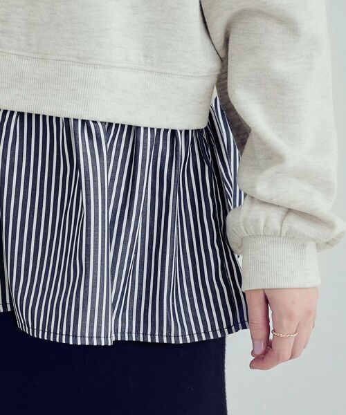 SHOO・LA・RUE / シューラルー スウェット | 【あったか】裾レイヤード風裏起毛スウェット | 詳細14