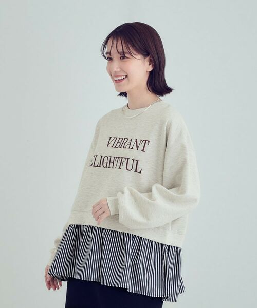 SHOO・LA・RUE / シューラルー スウェット | 【あったか】裾レイヤード風裏起毛スウェット | 詳細5