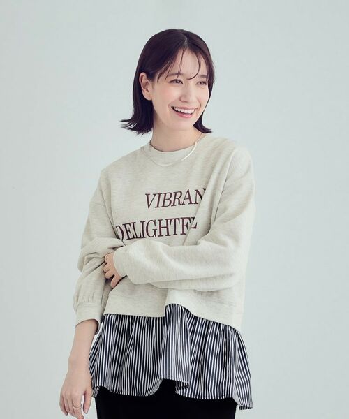 SHOO・LA・RUE / シューラルー スウェット | 【あったか】裾レイヤード風裏起毛スウェット | 詳細6