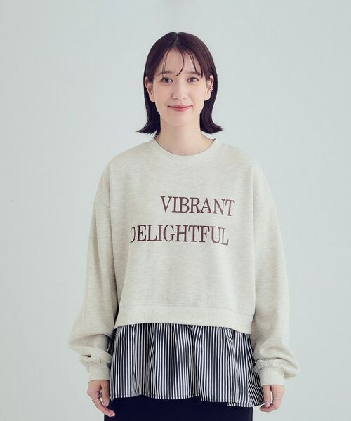 SHOO・LA・RUE / シューラルー スウェット | 【あったか】裾レイヤード風裏起毛スウェット | 詳細9