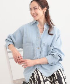 SHOO・LA・RUE / シューラルー シャツ・ブラウス | 【洗える/S-LL】BIGポケット オーバーサイズデニムシャツ