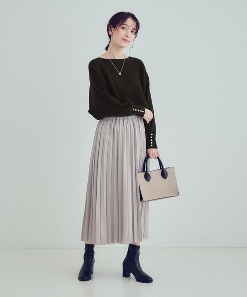 SHOO・LA・RUE / シューラルー ニット・セーター | 【洗える】大人の上品コーデに お袖ビジュー釦付きリブドルマンニット | 詳細28