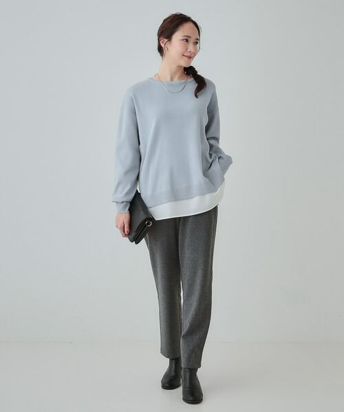 SHOO・LA・RUE / シューラルー ニット・セーター | 【洗える】一枚で簡単こなれ見え スポンディッシュ 裾レイヤード風ニット | 詳細27