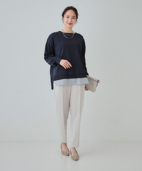 SHOO・LA・RUE / シューラルー ニット・セーター | 【洗える】一枚で簡単こなれ見え スポンディッシュ 裾レイヤード風ニット | 詳細28