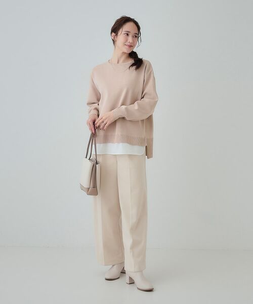 SHOO・LA・RUE / シューラルー ニット・セーター | 【洗える】一枚で簡単こなれ見え スポンディッシュ 裾レイヤード風ニット | 詳細29