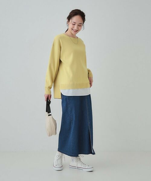 SHOO・LA・RUE / シューラルー ニット・セーター | 【洗える】一枚で簡単こなれ見え スポンディッシュ 裾レイヤード風ニット | 詳細30