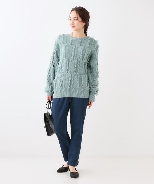 SHOO・LA・RUE / シューラルー ニット・セーター | 【S-LL】一枚で主役級。フリンジが目を惹くゆるニット | 詳細20