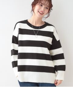 SHOO・LA・RUE / シューラルー ニット・セーター | 【S-LL/洗える】スウェットライク オーバーサイズニット