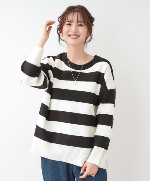 SHOO・LA・RUE / シューラルー ニット・セーター | 【S-LL/洗える】スウェットライク オーバーサイズニット | 詳細13