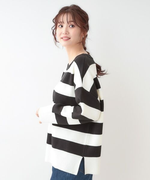 SHOO・LA・RUE / シューラルー ニット・セーター | 【S-LL/洗える】スウェットライク オーバーサイズニット | 詳細14