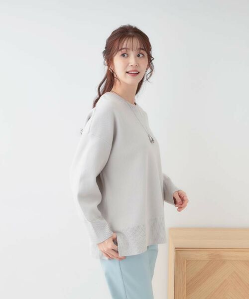SHOO・LA・RUE / シューラルー ニット・セーター | 【S-LL/洗える】スウェットライク オーバーサイズニット | 詳細18