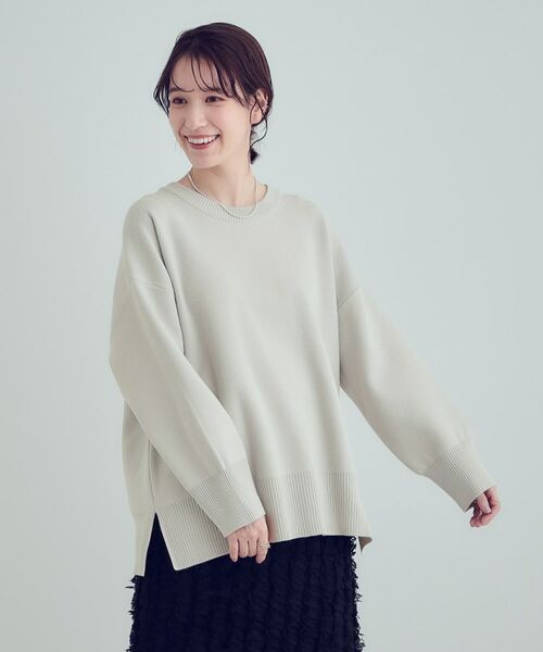 SHOO・LA・RUE / シューラルー ニット・セーター | 【S-LL/洗える】スウェットライク オーバーサイズニット | 詳細21