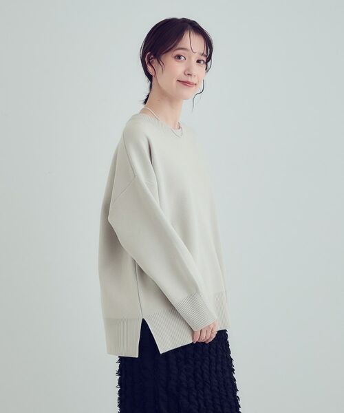 SHOO・LA・RUE / シューラルー ニット・セーター | 【S-LL/洗える】スウェットライク オーバーサイズニット | 詳細22