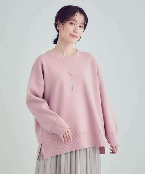 SHOO・LA・RUE / シューラルー ニット・セーター | 【S-LL/洗える】スウェットライク オーバーサイズニット | 詳細9