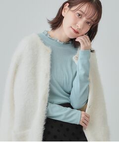 SHOO・LA・RUE / シューラルー カットソー | 【S-LL】衿レースハイネックリブトップス