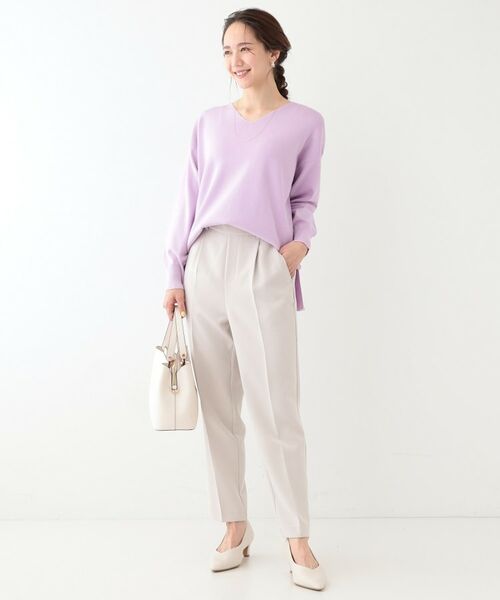 SHOO・LA・RUE / シューラルー ショート・ハーフ・半端丈パンツ | 【SS-3L/洗える/通勤・セレモニーにも】しなやかな身のこなしが叶う ストレッチテーパードパンツ | 詳細27