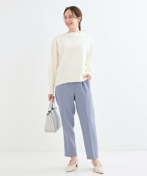 SHOO・LA・RUE / シューラルー ショート・ハーフ・半端丈パンツ | 【SS-3L/洗える/通勤・セレモニーにも】しなやかな身のこなしが叶う ストレッチテーパードパンツ | 詳細30