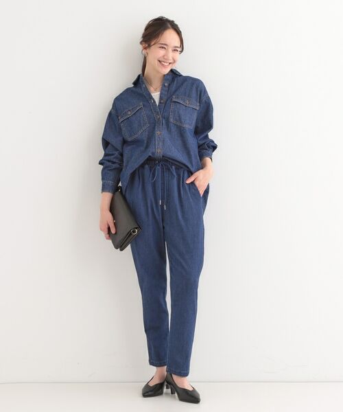 SHOO・LA・RUE / シューラルー パンツ | 【洗える/SS-3L/美脚シルエット】アクティブ派のデニム イージーテーパードパンツ | 詳細25