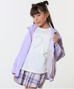 SHOO・LA・RUE / シューラルー レザーブルゾン・ジャケット | 【100-150cm/洗える/男女兼用】スタンドカラー パイピングブルゾン