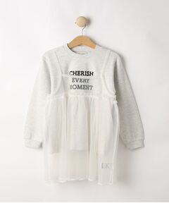 SHOO・LA・RUE / シューラルー ワンピース | 【100-150cm/洗える/2点セット】大人顔負け ロゴロンT＋チュールキャミ