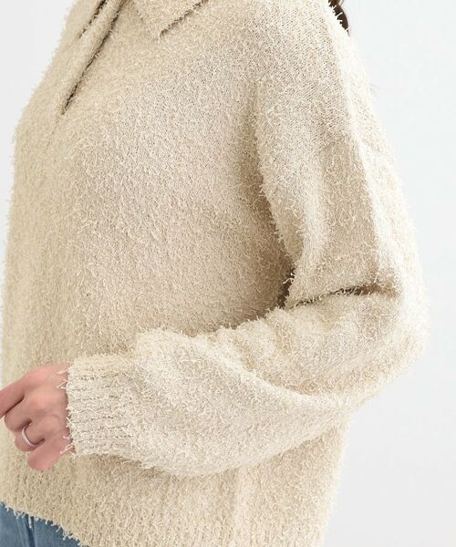 SHOO・LA・RUE / シューラルー ニット・セーター | 【S-LL】大人ヘルシー やわらかカールヤーン ポロニット | 詳細13