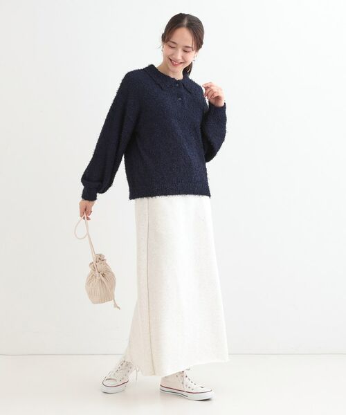 SHOO・LA・RUE / シューラルー ニット・セーター | 【S-LL】大人ヘルシー やわらかカールヤーン ポロニット | 詳細7