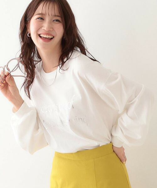 SHOO・LA・RUE/シューラルー 【洗える】1枚でもレイヤードでも 選べる5柄 BIGロンT ホワイト(101) 02(M) SHOO・LA・RUE/シューラルー 【洗える】1枚でもレイヤードでも 選べる5柄 BIGロンT ホワイト(101) 02(M)