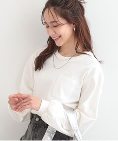 SHOO・LA・RUE / シューラルー カットソー | 【洗える/S-LL】一枚でもレイヤードでも ラウンドヘムポケット付きロンT