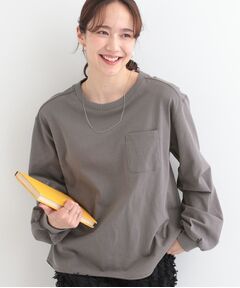 SHOO・LA・RUE / シューラルー カットソー | 【洗える/S-LL】一枚でもレイヤードでも ラウンドヘムポケット付きロンT