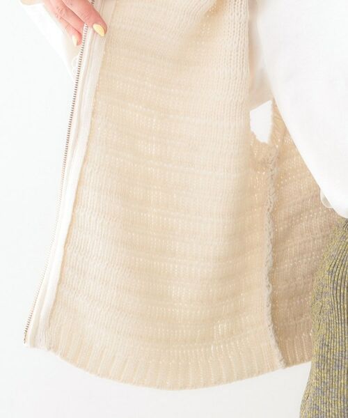 SHOO・LA・RUE / シューラルー ベスト | ループヤーンがアクセント ニットZIPベスト | 詳細15