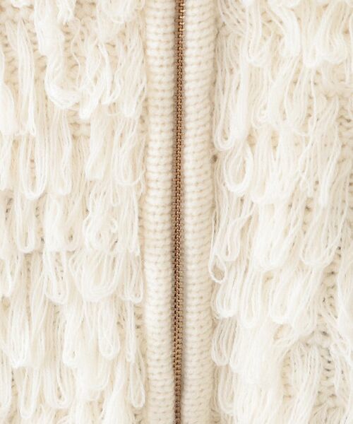 SHOO・LA・RUE / シューラルー ベスト | ループヤーンがアクセント ニットZIPベスト | 詳細16